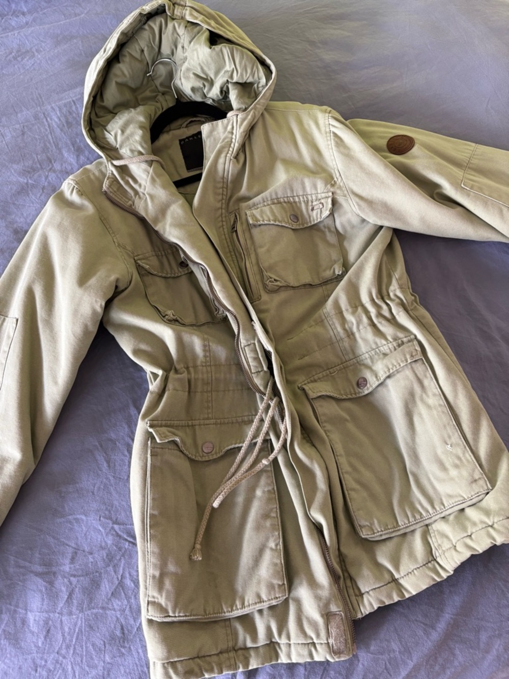 Oakley Light Olive Hooded Jacket with Drawstring